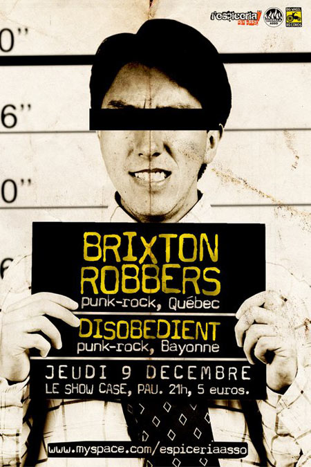 Brixton Robbers + Disobedient au Show Case le 09 décembre 2010 à Pau (64)