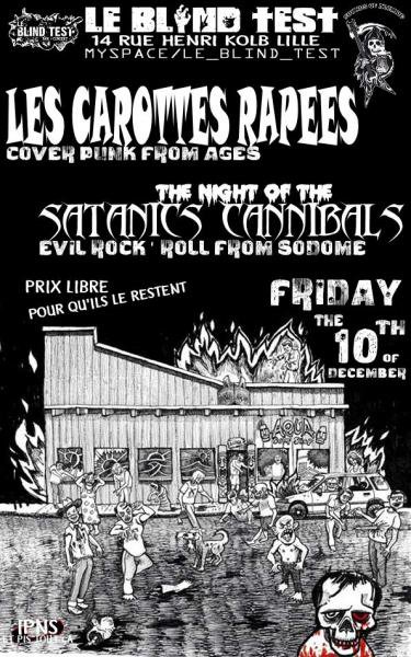 Les Carottes Râpées + Les Satanic Cannibals au Blind Test le 10 décembre 2010 à Lille (59)