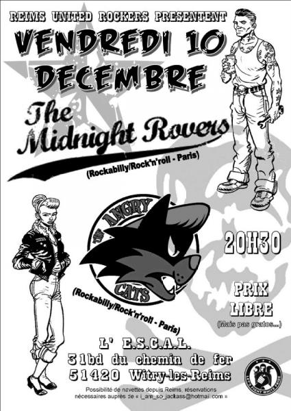 The Midnight Rovers + The Angry Cats à l'E.S.C.A.L le 10 décembre 2010 à Witry-lès-Reims (51)