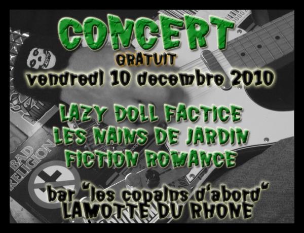 Concert au bar Les Copains d'Abord le 10 décembre 2010 à Lamotte-du-Rhône (84)