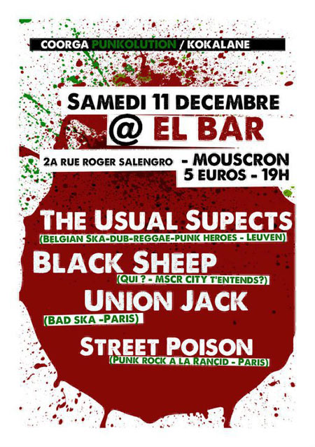 Concert Punk Ska au El Bar le 11 décembre 2010 à Mouscron (BE)