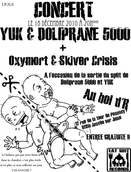 Concert de Sortie du split de Doliprane 5000/YUK le 18 décembre 2010 à Janville-sur-Juine (91)