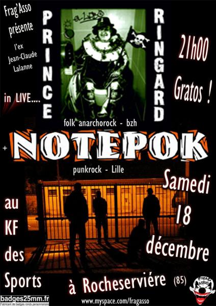 Prince Ringard + Notepok au KF des Sports le 18 décembre 2010 à Rocheservière (85)