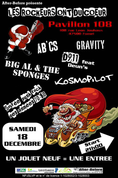 Les Rockeurs ont du Coeur au Pavillon 108 le 18 décembre 2010 à Fumel (47)