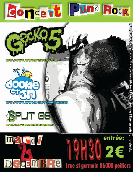 Gecko 5 + Dookie et JN + Split-06 au Pavé Saint-Germain le 21 décembre 2010 à Poitiers (86)