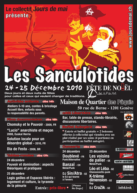 Les Sanculotides à la Maison de Quartier des Pâquis le 24 décembre 2010 à Genève (CH)