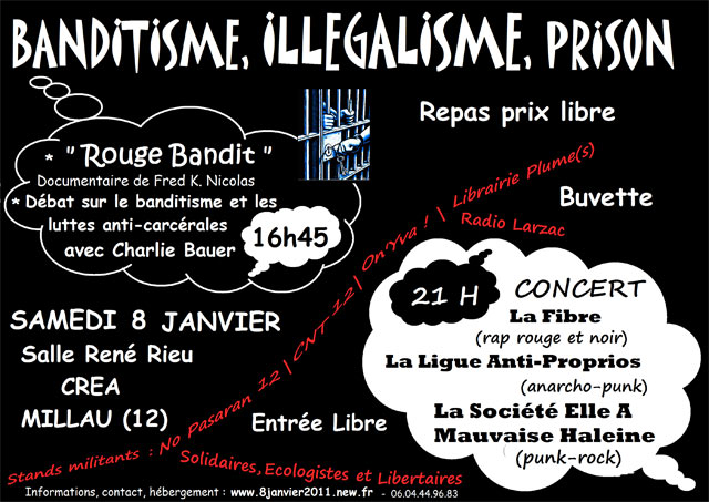 Banditisme, Illégalisme, Prison à la Salle René Rieu le 08 janvier 2011 à Millau (12)