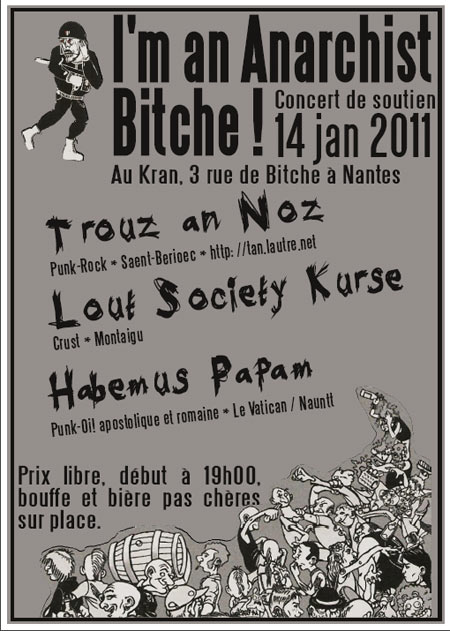 Concert de soutien au KRAN le 14 janvier 2011 à Nantes (44)