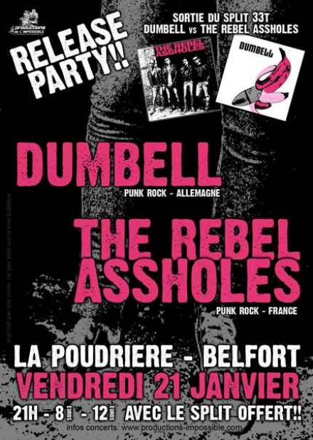 Dumbell + The Rebel Assholes à la Poudrière le 21 janvier 2011 à Belfort (90)