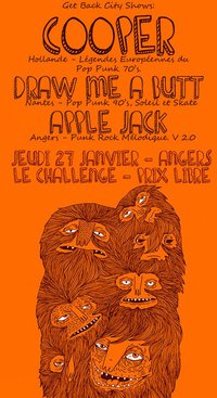 Cooper + Draw Me A Butt + Apple Jack au Challenge le 27 janvier 2011 à Angers (49)