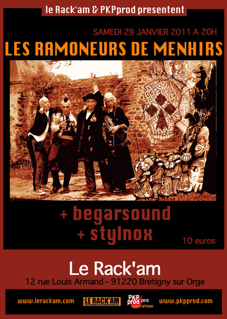 Les Ramoneurs de Menhirs (+ Begarsound + Stylnox) le 29 janvier 2011 à Brétigny-sur-Orge (91)