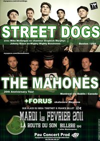 Street Dogs + The Mahones + Forus à La Route du Son le 01 février 2011 à Billère (64)