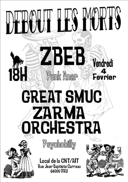 ZBEB + Great Smuc Zarma Orchestra au local de la CNT le 04 février 2011 à Pau (64)