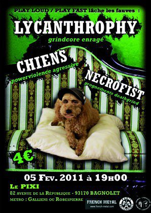 Chiens + Necrofist + guest au Pixi le 05 février 2011 à Bagnolet (93)