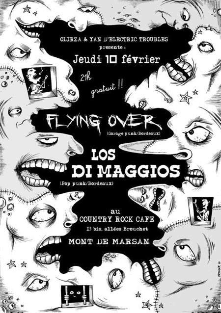 Flying Over + Los Di Maggios au Country Rock Café le 10 février 2011 à Mont-de-Marsan (40)
