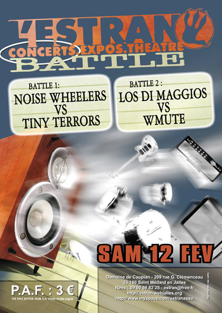 W-Mute+Los Di Maggios+Tiny Terrors+Noise Wheelers à l'Estran le 12 février 2011 à Saint-Médard-en-Jalles (33)