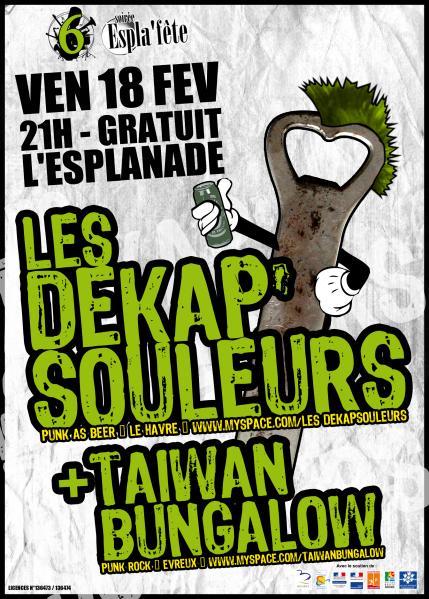 Les Dekap'Souleurs + Taiwan Bungalow à L'Esplanade le 18 février 2011 à Bolbec (76)