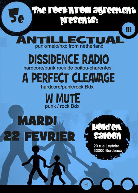 Concert Punk Rock Hardcore au Hold'em Saloon le 22 février 2011 à Bordeaux (33)