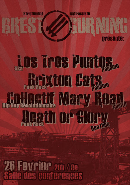 Los Tres Puntos+Brixton Cats+Collectif Mary Read+Death or Glory le 26 février 2011 à Brest (29)
