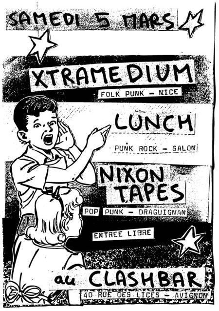 Lunch + Xtramedium + Nixon Tapes au Clash Bar le 05 mars 2011 à Avignon (84)