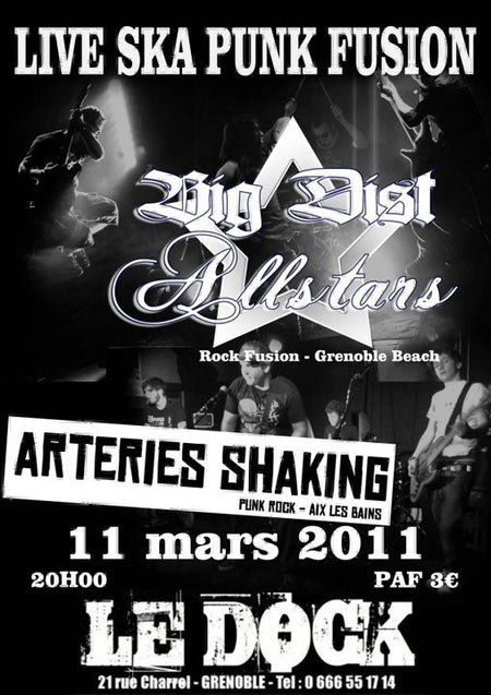 Big Dist Allstars + Arteries Shaking au Dock le 11 mars 2011 à Grenoble (38)
