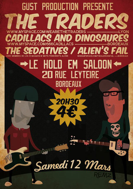 Concert au Hold'em Saloon le 12 mars 2011 à Bordeaux (33)