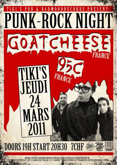 95C + GOAT CHEESE @ Genève le 24 mars 2011 à Carouge (CH)