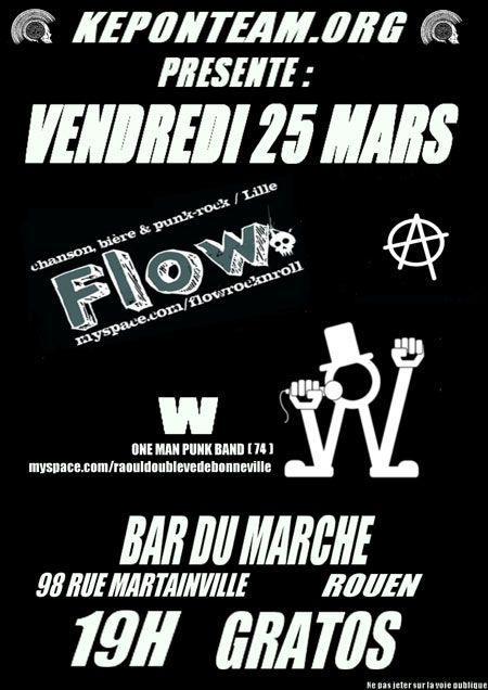 Flow + W au Bar du Marché le 25 mars 2011 à Rouen (76)