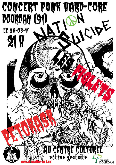 Nation Suicide + Les Piglets + Petokask le 26 mars 2011 à Dourdan (91)