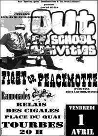 Out Of School Activities+Fightorpeacemotte au Relais des Cigales le 01 avril 2011 à Tourbes (34)