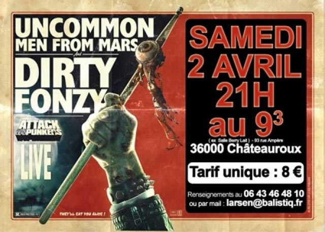Uncommonmenfrommars + Dirty Fonzy au 9 Cube le 02 avril 2011 à Châteauroux (36)