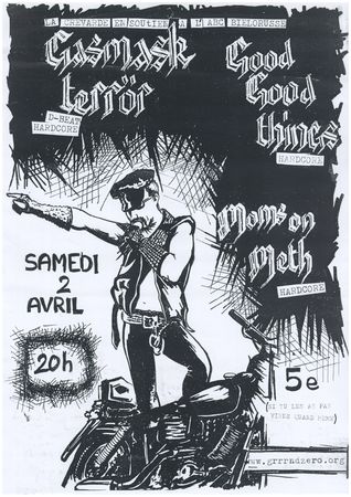Gasmask Terror + Good Good Things + Moms on Meth au Grrrnd Zero le 02 avril 2011 à Lyon (69)