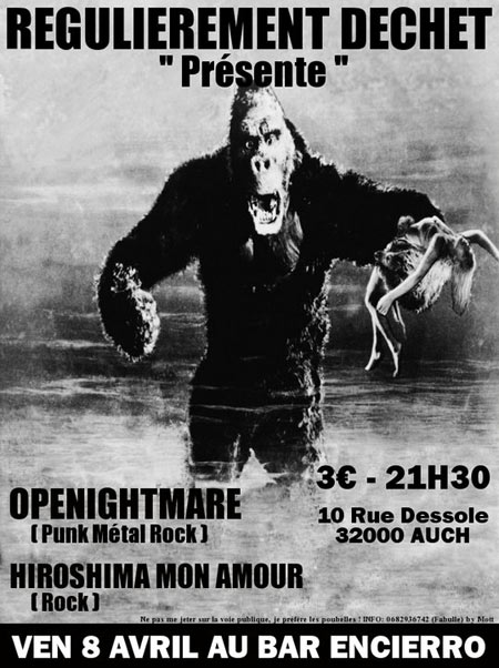 OpeNightmare + Hiroshima Mon Amour au bar Encierro le 08 avril 2011 à Auch (32)