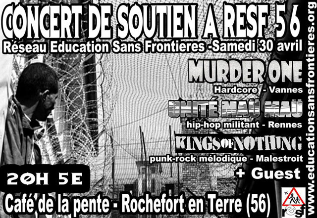 Concert de soutien à RESF 56 au Café de la Pente le 30 avril 2011 à Rochefort-en-Terre (56)
