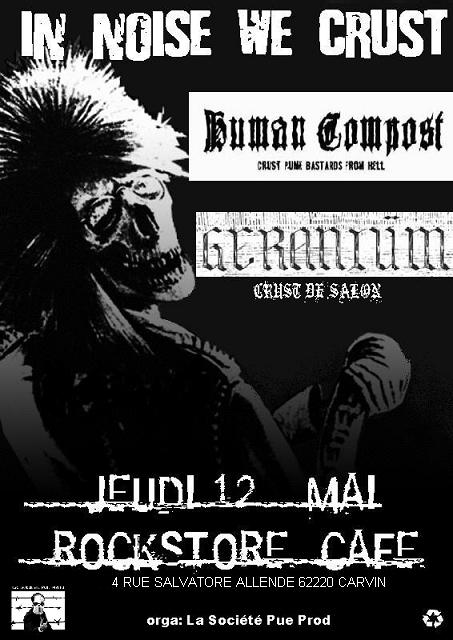 Human Compost + Geraniüm au Rock Store Café le 12 mai 2011 à Carvin (62)