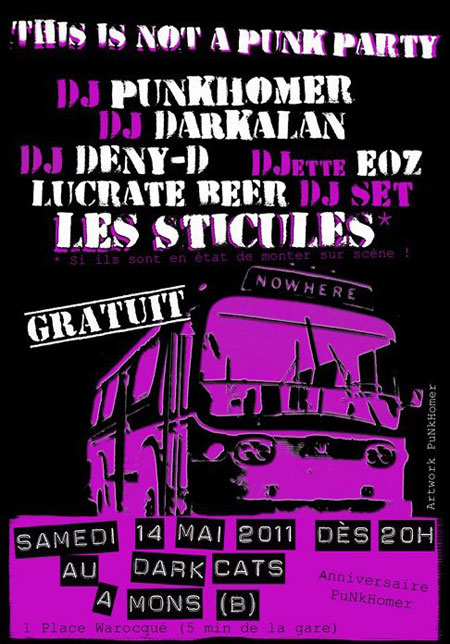 This Is Not A Punk Party au Dark Cats le 14 mai 2011 à Mons (BE)