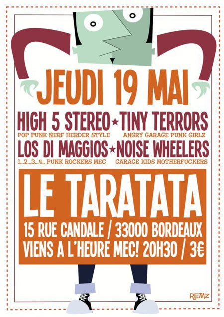 Soirée Punk Rock bordelais au Taratata le 19 mai 2011 à Bordeaux (33)