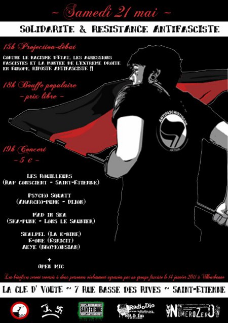Concert de soutien Solidarité et Résistance à la Clé d'Voûte le 21 mai 2011 à Saint-Etienne (42)