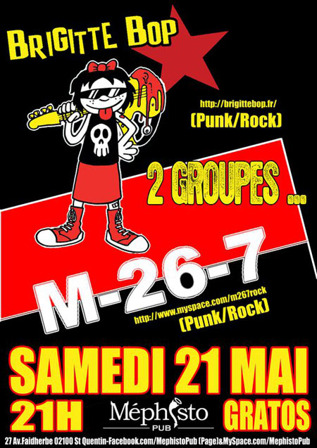 Brigitte Pop + M26.7 au Méphisto Pub le 21 mai 2011 à Saint-Quentin (02)