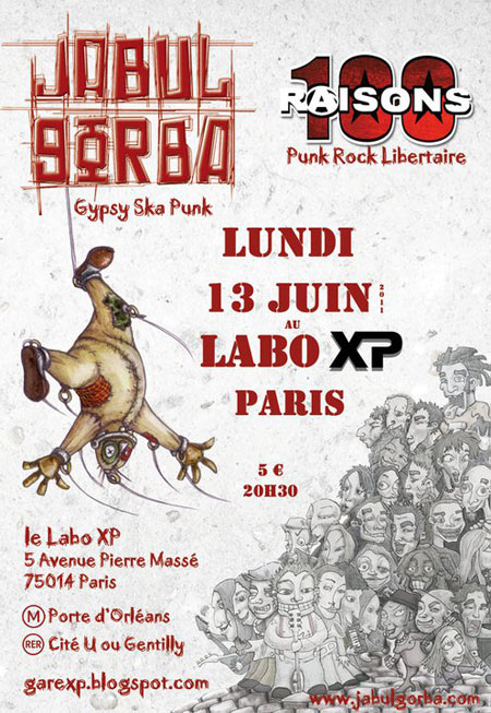 100 Raisons + Jabul Gorba au Labo XP le 13 juin 2011 à Paris (75)