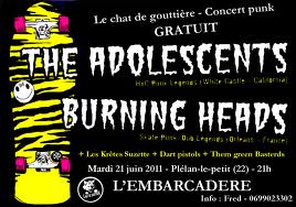 The Adolescents + Burning Heads à l'Embarcadère le 21 juin 2011 à Plélan-le-Petit (22)