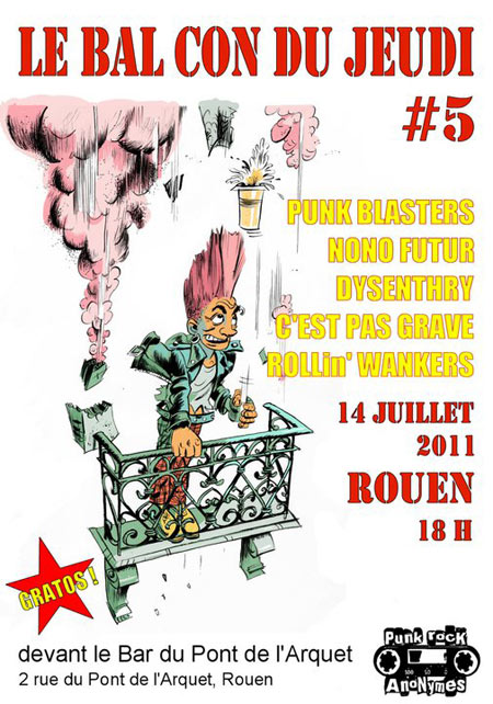 Le Bal Con du Jeudi #5 au Bar du Pont L'Arquet le 14 juillet 2011 à Rouen (76)