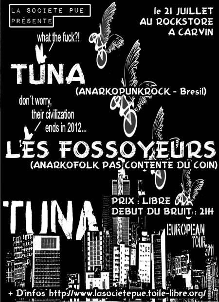 Tuna + Les Fossoyeurs au Rock Store Café le 21 juillet 2011 à Carvin (62)