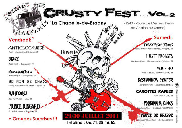 Crusty Fest vol. 2 le 29 juillet 2011 à La Chapelle-de-Bragny (71)