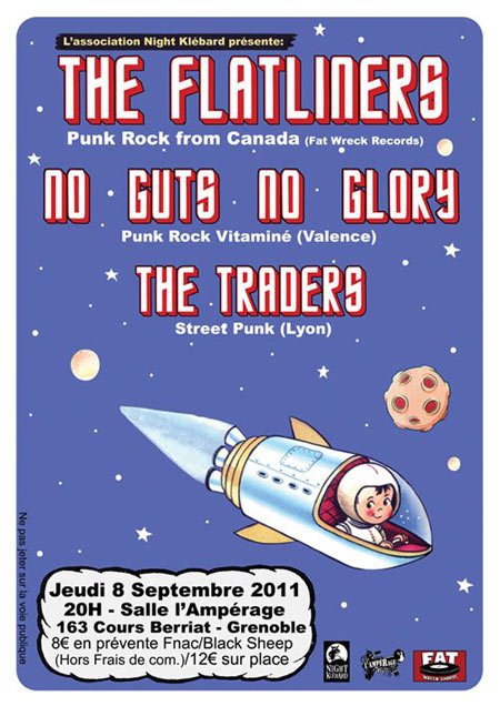 The Flatliners + No Guts No Glory + The Traders à l'Ampérage le 08 septembre 2011 à Grenoble (38)