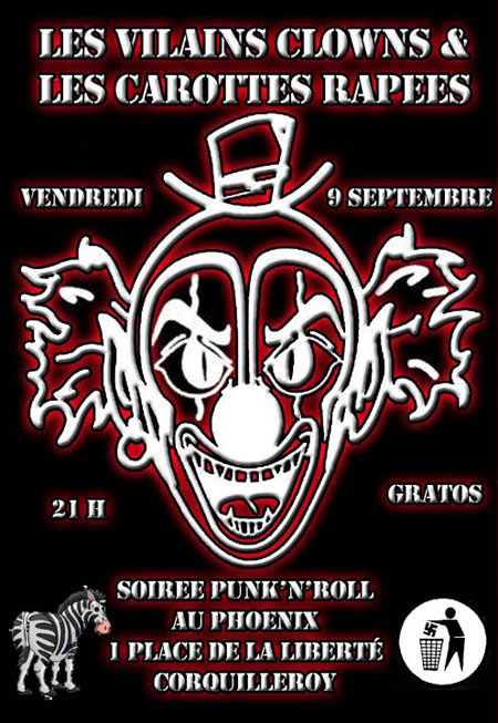 Les Vilains Clowns + Les Carottes Rapées au bar Le Phoenix le 09 septembre 2011 à Corquilleroy (45)