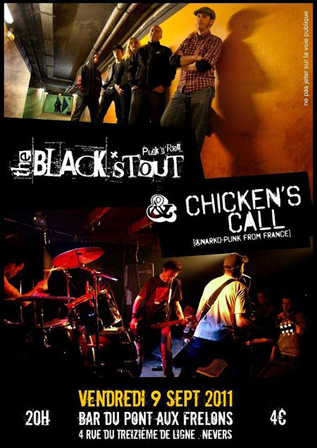The Black Stout + Chicken's Call au Bar du Pont aux Frelons le 09 septembre 2011 à Nevers (58)
