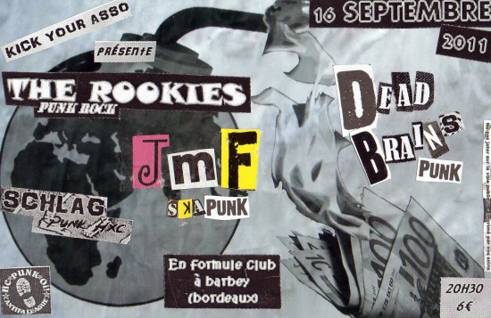 The Rookies + JMF + Dead Brains + Schlag à la Rock School Barbey le 16 septembre 2011 à Bordeaux (33)