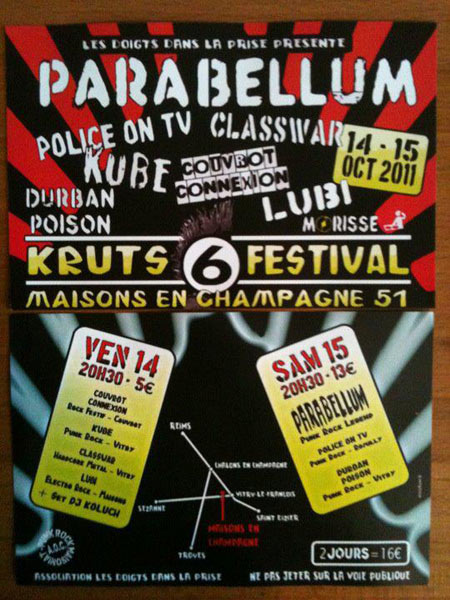 Kruts Festival #6 le 15 octobre 2011 à Maisons-en-Champagne (51)