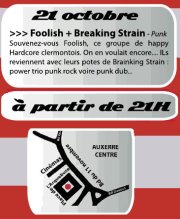 Foolish + Breaking Strain au Bistro du Marché le 21 octobre 2011 à Auxerre (89)